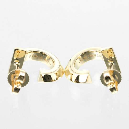 TIFFANY&Co. Pierce K18 yellow gold gold T-one hoop Women Used Authentic