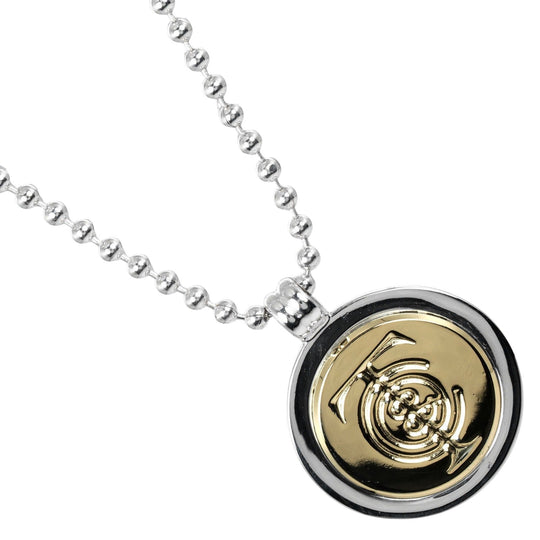 TIFFANY&Co. Necklace Silver925, K18 Yellow Gold Silver 23.6" Ball Chain T & C coin Women Used Authentic
