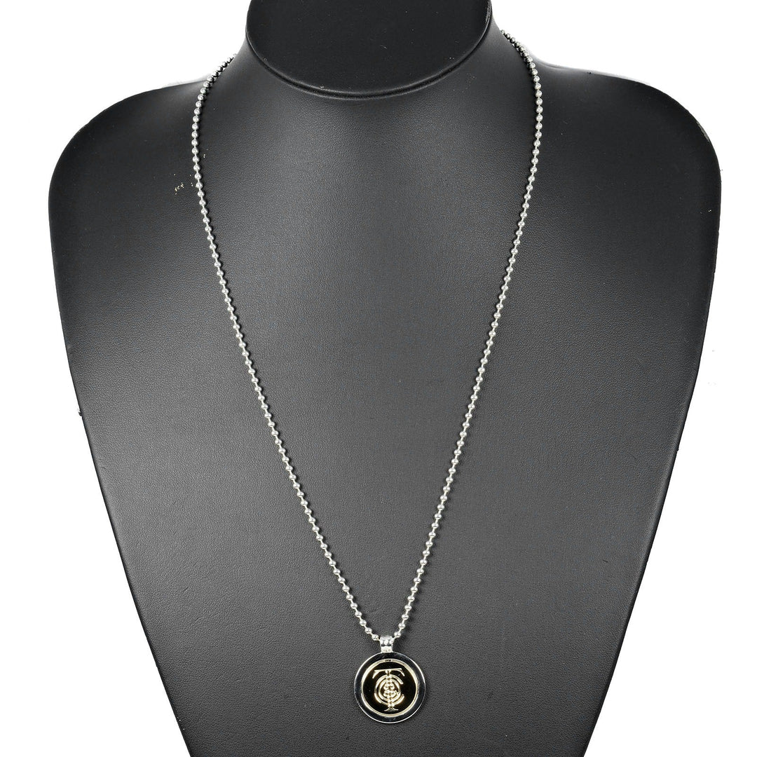 TIFFANY&Co. Necklace Silver925, K18 Yellow Gold Silver 23.6" Ball Chain T & C coin Women Used Authentic