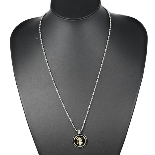 TIFFANY&Co. Necklace Silver925, K18 Yellow Gold Silver 23.6" Ball Chain T & C coin Women Used Authentic