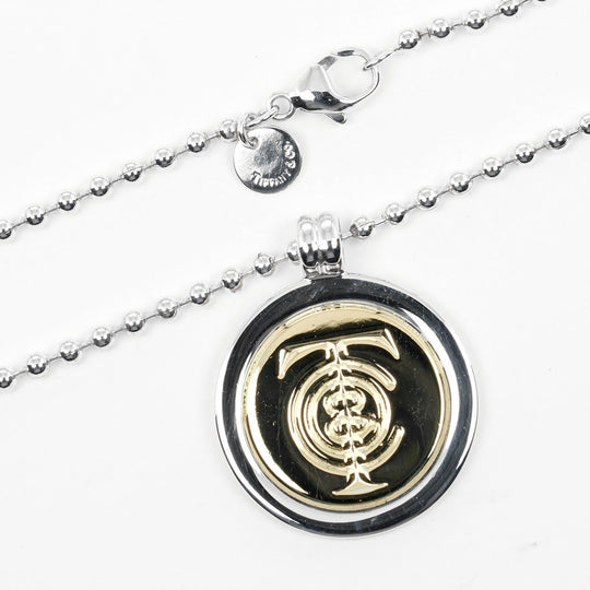 TIFFANY&Co. Necklace Silver925, K18 Yellow Gold Silver 23.6" Ball Chain T & C coin Women Used Authentic