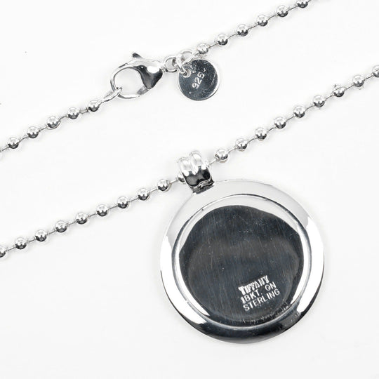 TIFFANY&Co. Necklace Silver925, K18 Yellow Gold Silver 23.6" Ball Chain T & C coin Women Used Authentic