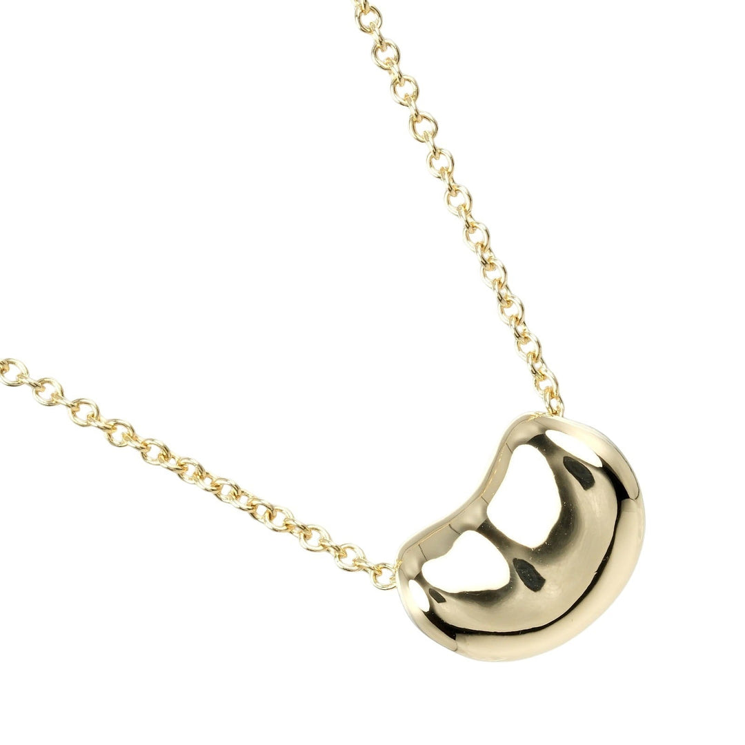 TIFFANY&Co. Necklace K18 yellow gold gold Bean Women Used Authentic