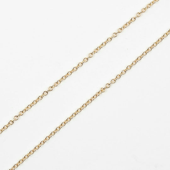 TIFFANY&Co. Necklace K18 pink gold, diamond gold Top width 0.2" By the yard Women Used Authentic