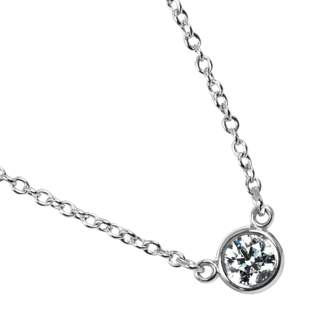 TIFFANY&Co. Necklace Pt950Platinum Silver Top width 0.2" By the yard Women Used Authentic