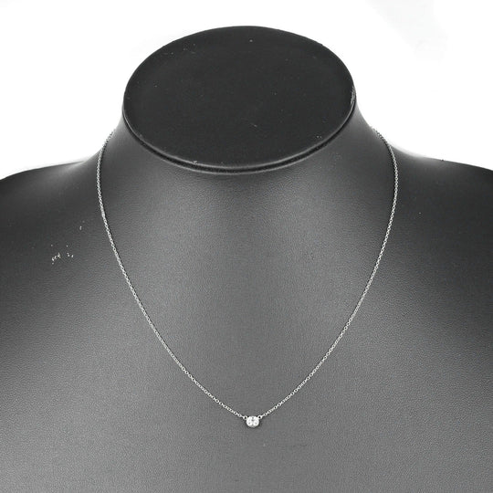 TIFFANY&Co. Necklace Pt950Platinum Silver Top width 0.2" By the yard Women Used Authentic