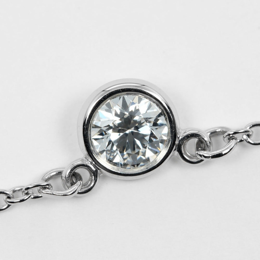 TIFFANY&Co. Necklace Pt950Platinum Silver Top width 0.2" By the yard Women Used Authentic