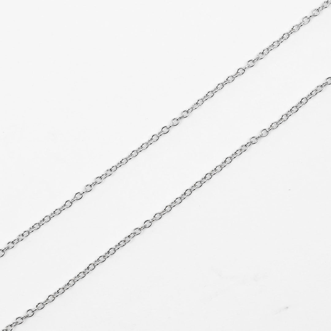 TIFFANY&Co. Necklace Pt950Platinum Silver Top width 0.2" By the yard Women Used Authentic