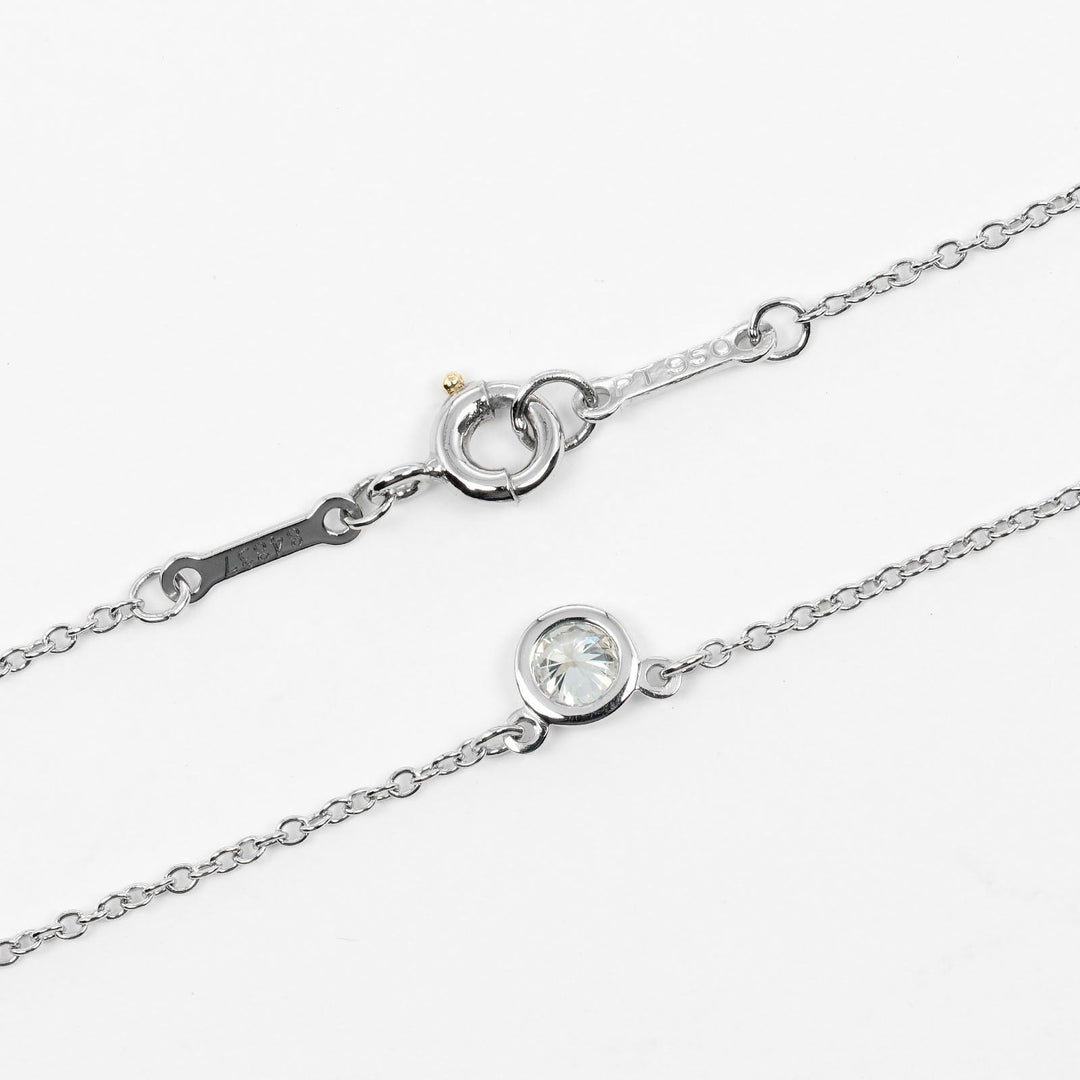TIFFANY&Co. Necklace Pt950Platinum Silver Top width 0.2" By the yard Women Used Authentic