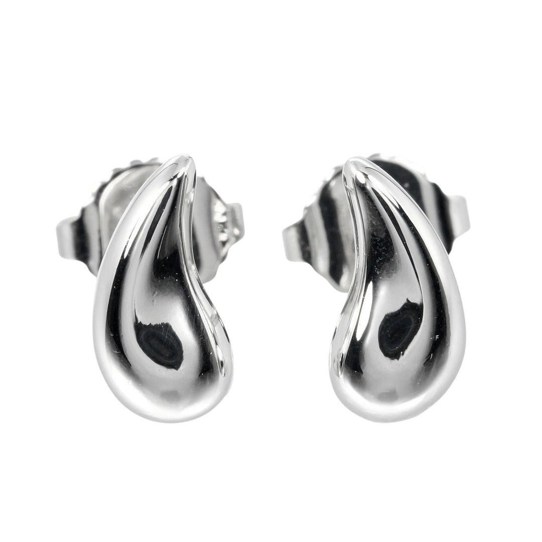 TIFFANY&Co. Pierce Pt950Platinum Silver teardrop Women Used Authentic