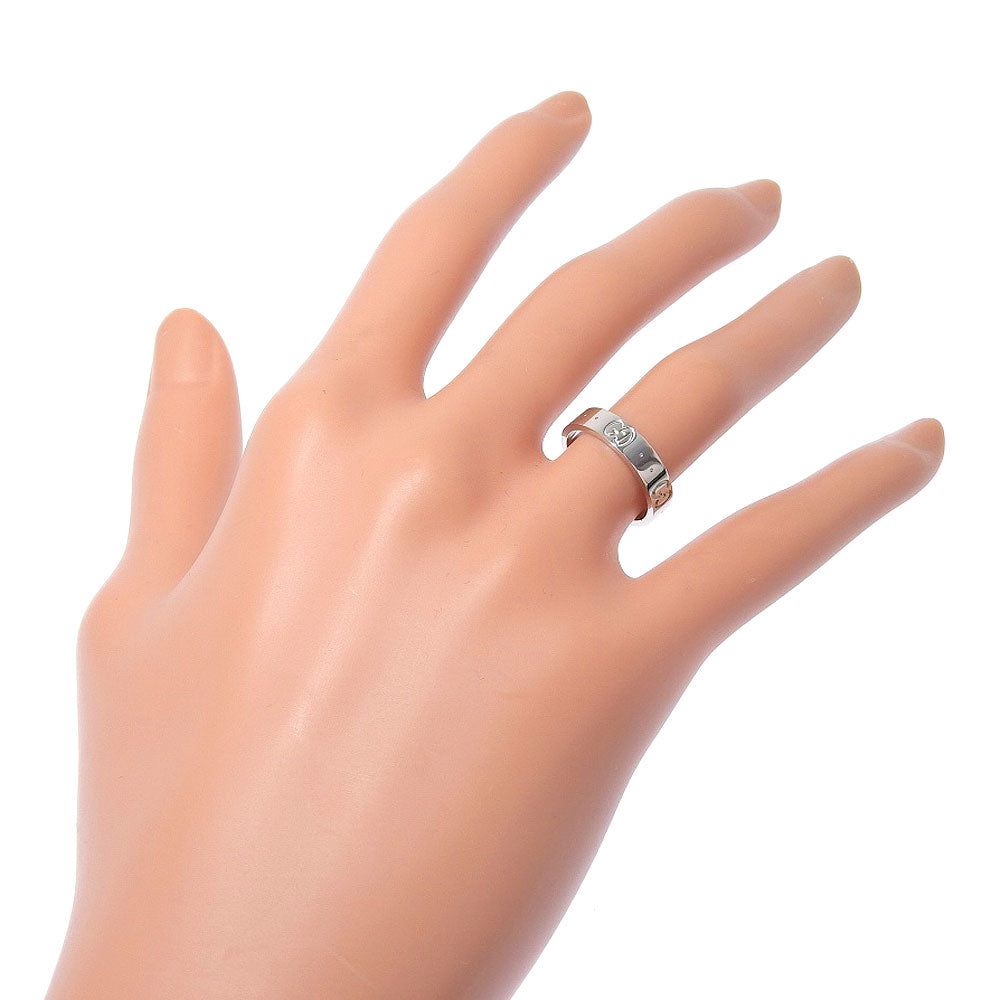 GUCCI Ring K18 white gold Silver icon Women Used Authentic