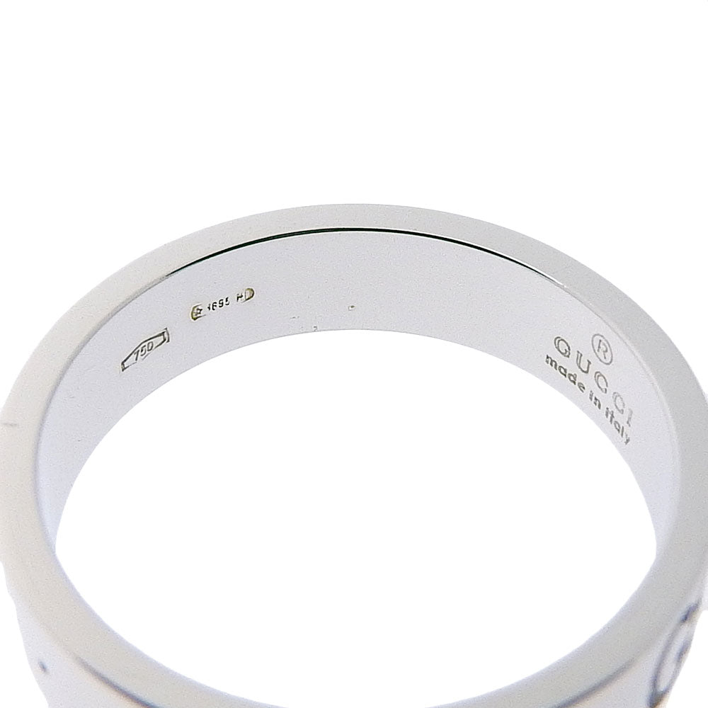 GUCCI Ring K18 white gold Silver icon Women Used Authentic