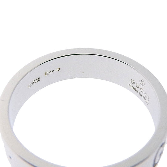 GUCCI Ring K18 white gold Silver icon Women Used Authentic