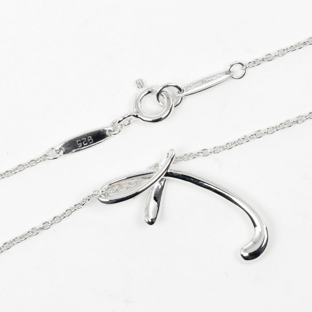 TIFFANY&Co. Necklace Silver925 Silver initial t Letter T Women Used Authentic