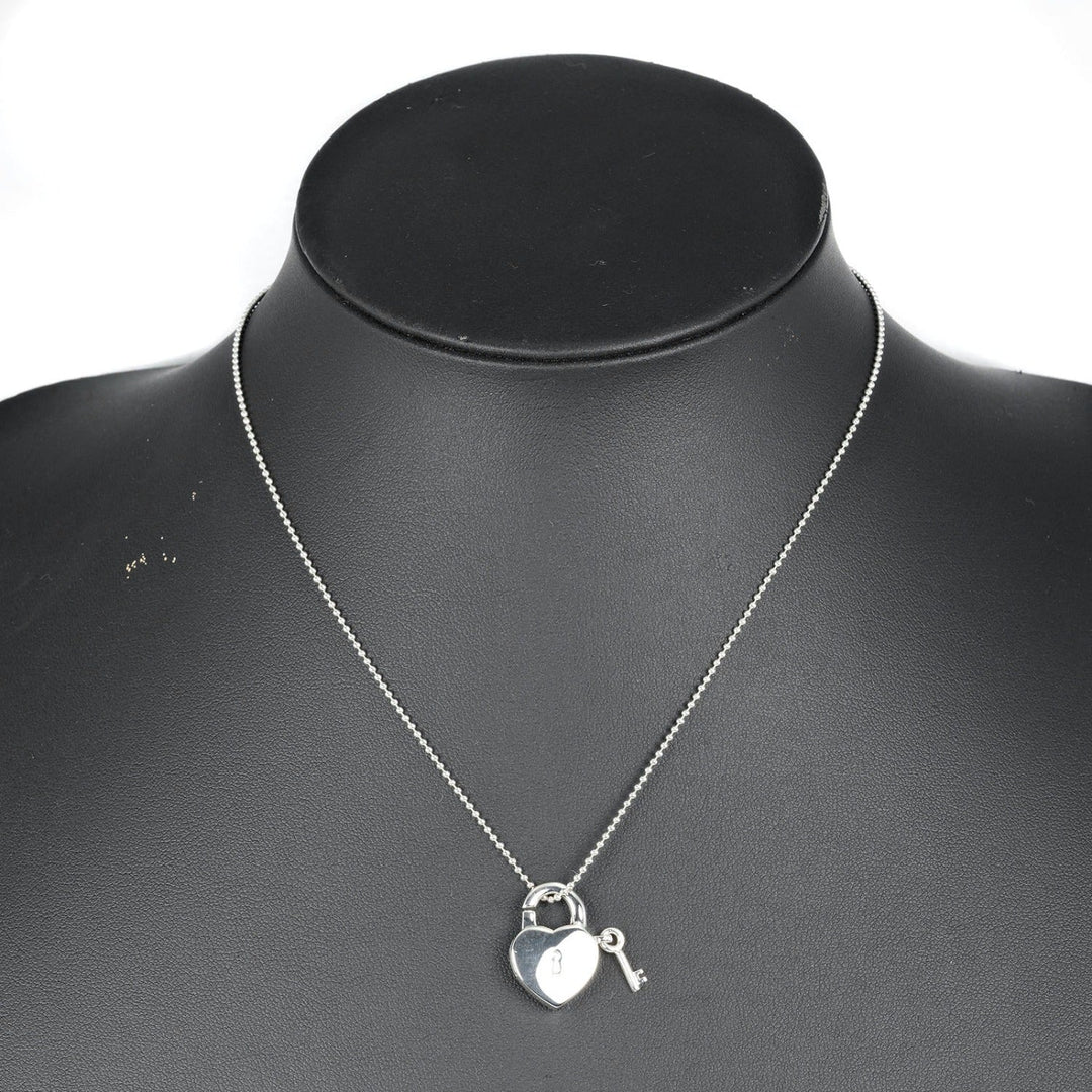 TIFFANY&Co. Necklace Silver925 Silver heart lock key Women Used Authentic