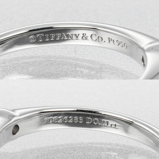 TIFFANY&Co. Ring 0.21ct VS1/I/3EX Pt950Platinum, Diamond Clear Silver Solitaire Women Used Authentic