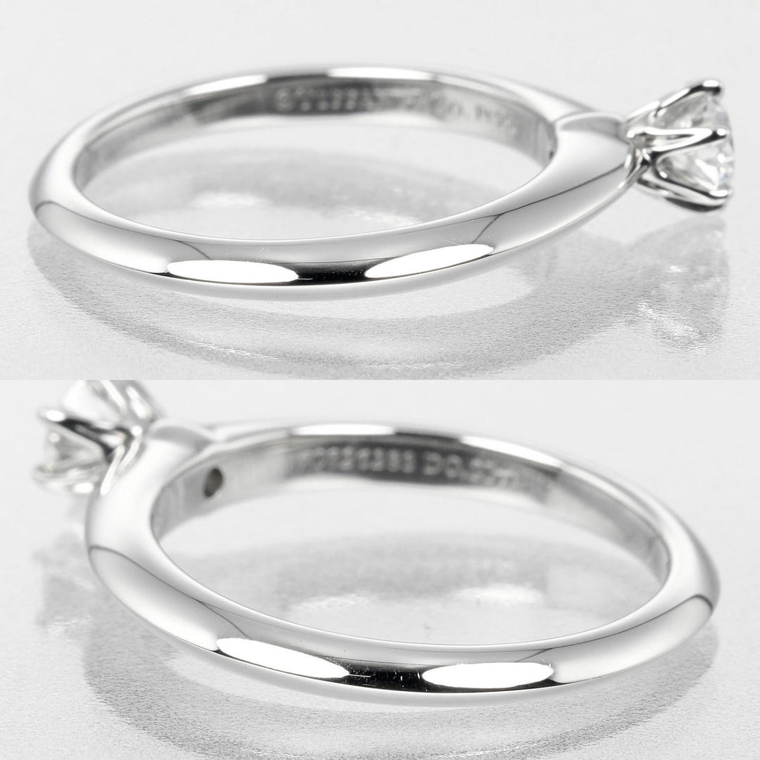 TIFFANY&Co. Ring 0.21ct VS1/I/3EX Pt950Platinum, Diamond Clear Silver Solitaire Women Used Authentic