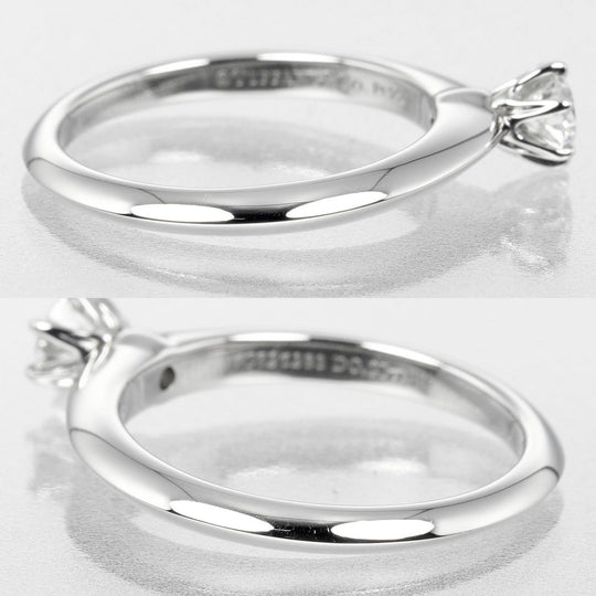 TIFFANY&Co. Ring 0.21ct VS1/I/3EX Pt950Platinum, Diamond Clear Silver Solitaire Women Used Authentic