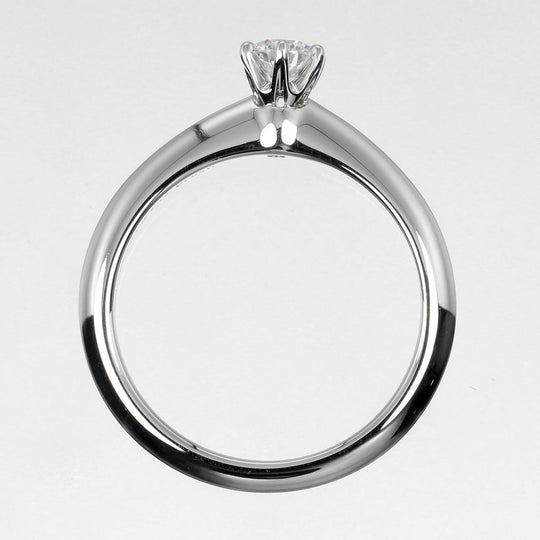 TIFFANY&Co. Ring 0.21ct VS1/I/3EX Pt950Platinum, Diamond Clear Silver Solitaire Women Used Authentic