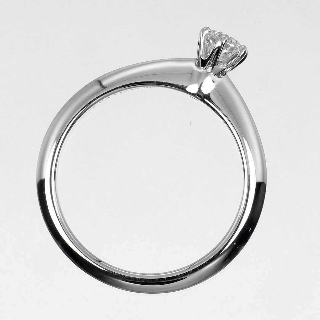 TIFFANY&Co. Ring 0.21ct VS1/I/3EX Pt950Platinum, Diamond Clear Silver Solitaire Women Used Authentic