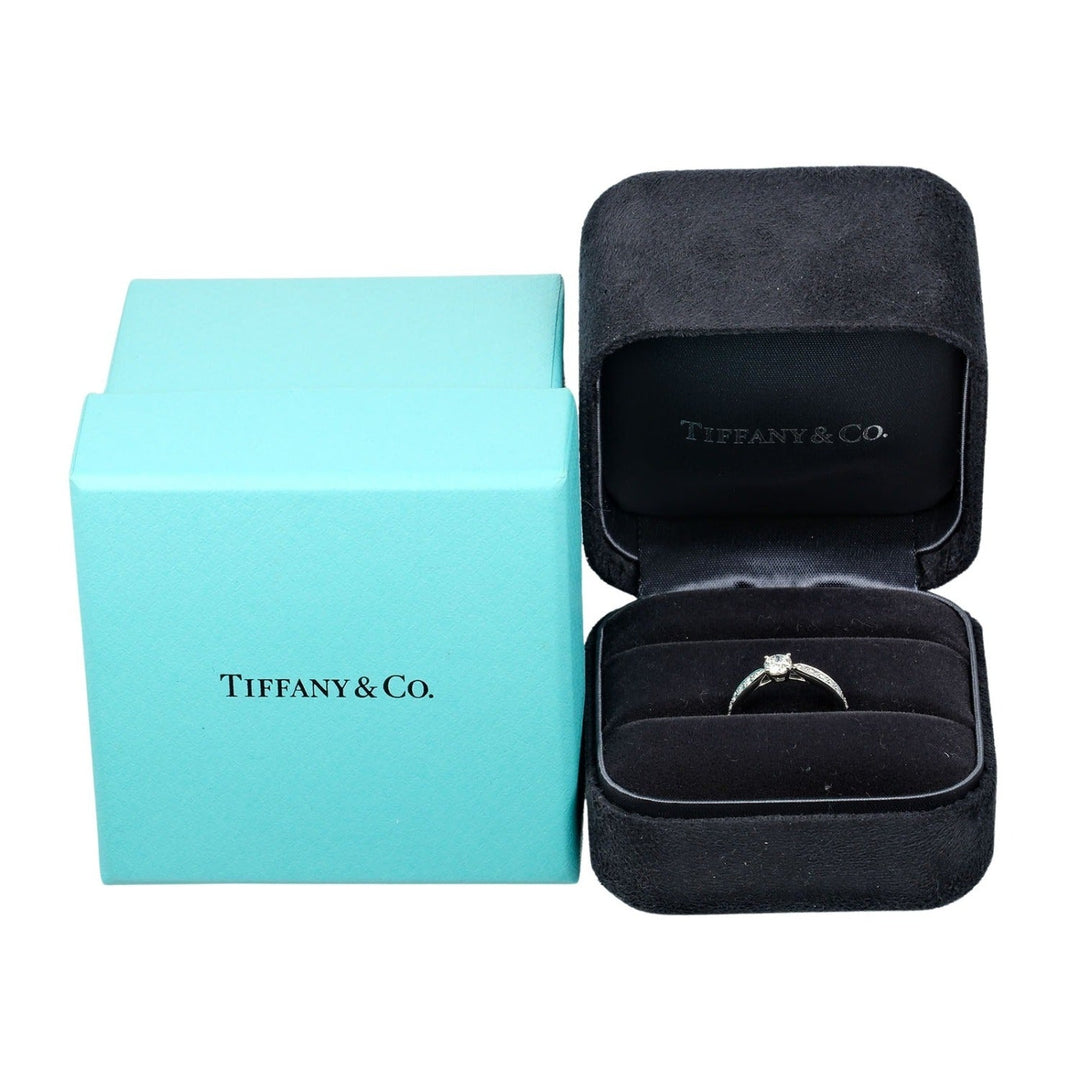 TIFFANY&Co. Ring 0.25ct VVS2/G/2EX/VG Pt950Platinum, Diamond clear harmony engagement Women Used Authentic