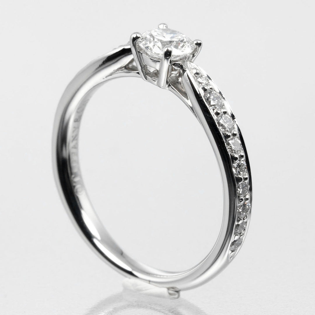 TIFFANY&Co. Ring 0.25ct VVS2/G/2EX/VG Pt950Platinum, Diamond clear harmony engagement Women Used Authentic
