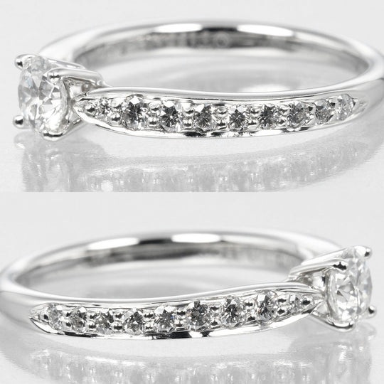 TIFFANY&Co. Ring 0.25ct VVS2/G/2EX/VG Pt950Platinum, Diamond clear harmony engagement Women Used Authentic