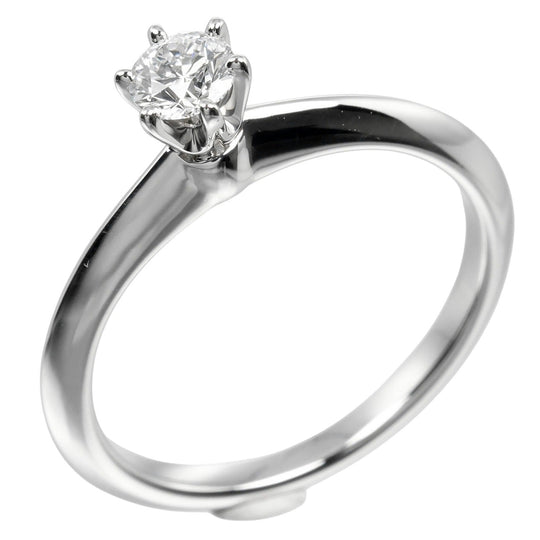 TIFFANY&Co. Ring 0.24ct VS1/F/3EX Pt950Platinum, Diamond Clear Silver Solitaire Women Used Authentic