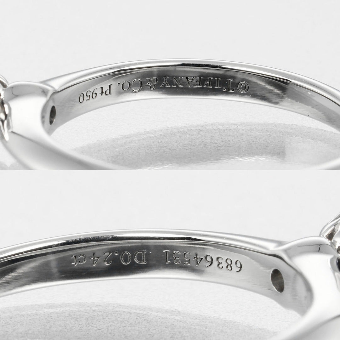 TIFFANY&Co. Ring 0.24ct VS1/F/3EX Pt950Platinum, Diamond Clear Silver Solitaire Women Used Authentic