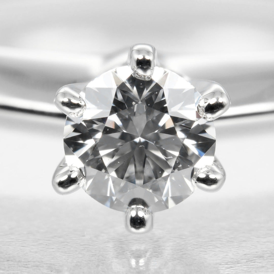 TIFFANY&Co. Ring 0.24ct VS1/F/3EX Pt950Platinum, Diamond Clear Silver Solitaire Women Used Authentic