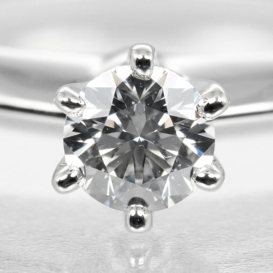TIFFANY&Co. Ring 0.24ct VS1/F/3EX Pt950Platinum, Diamond Clear Silver Solitaire Women Used Authentic
