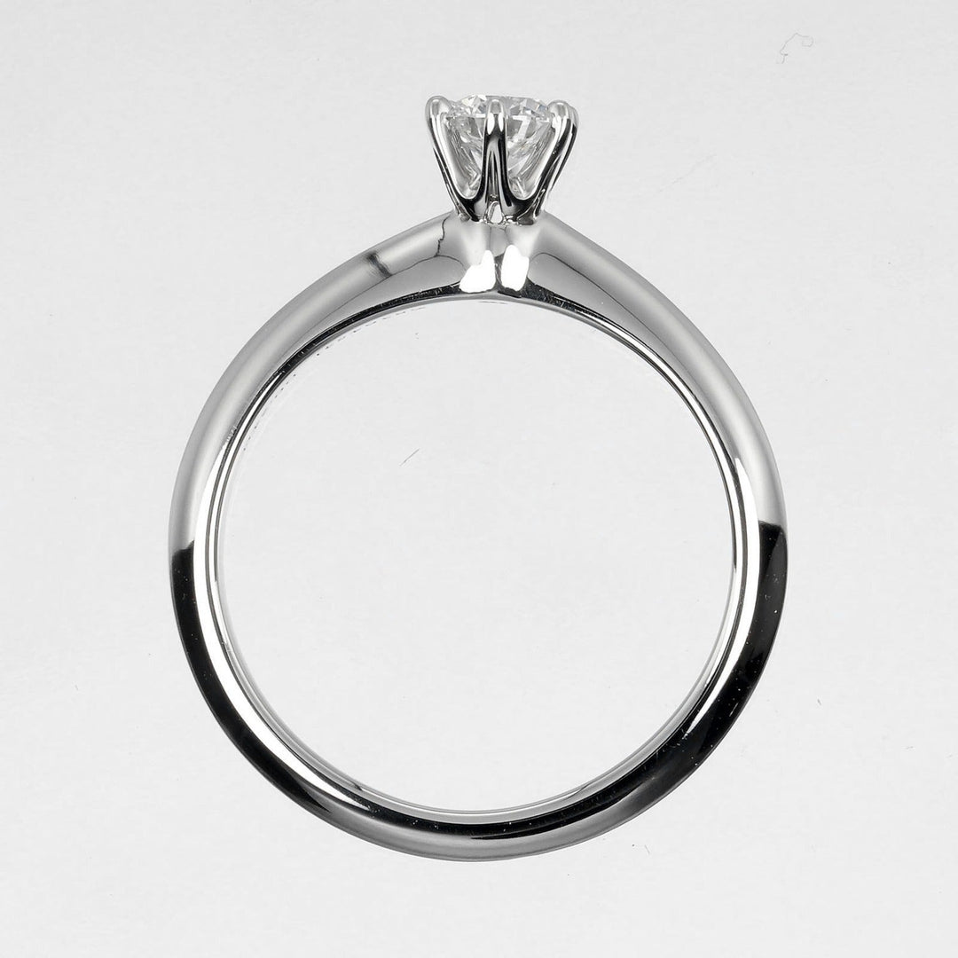 TIFFANY&Co. Ring 0.24ct VS1/F/3EX Pt950Platinum, Diamond Clear Silver Solitaire Women Used Authentic