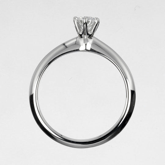 TIFFANY&Co. Ring 0.24ct VS1/F/3EX Pt950Platinum, Diamond Clear Silver Solitaire Women Used Authentic