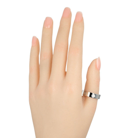 CARTIER Ring Pt950 Platinum, 1P Diamond Silver love mens(Unisex) 58 Used Authentic