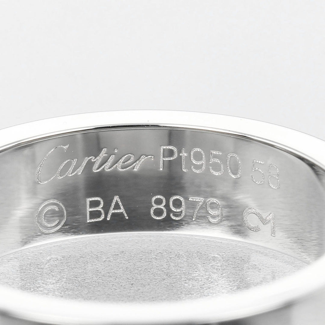 CARTIER Ring Pt950 Platinum, 1P Diamond Silver love mens(Unisex) 58 Used Authentic