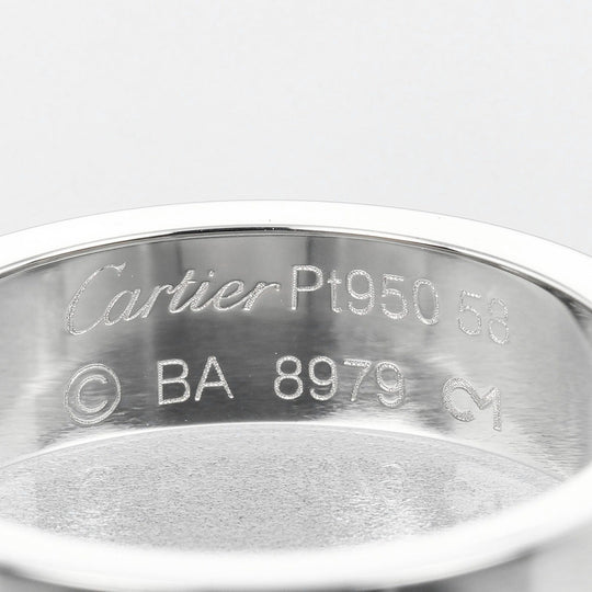 CARTIER Ring Pt950 Platinum, 1P Diamond Silver love mens(Unisex) 58 Used Authentic