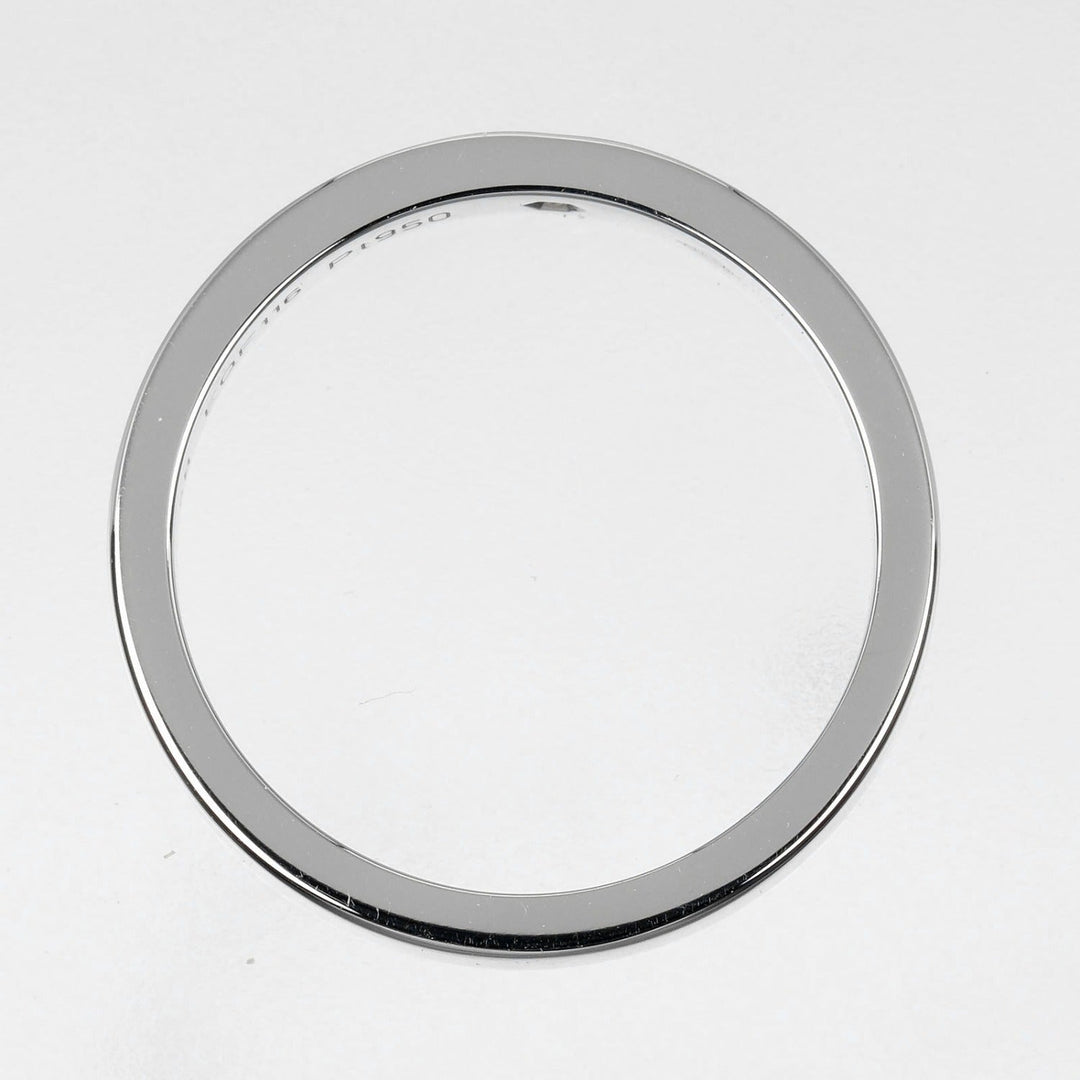 CARTIER Ring Pt950Platinum, Diamond Silver C Toe Cartier Engraved Women 48 Used Authentic