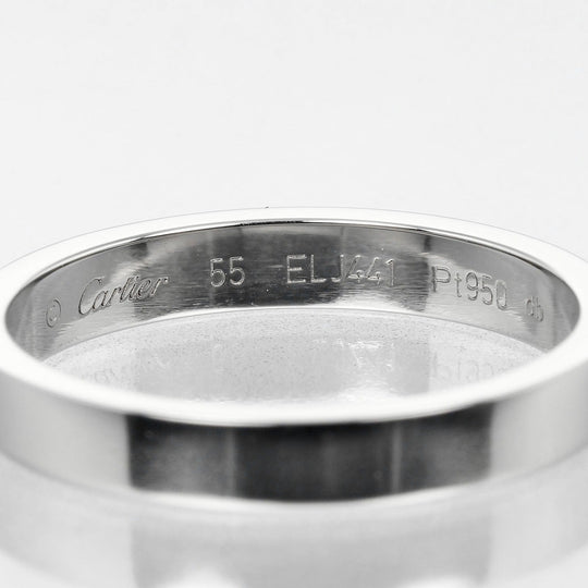 CARTIER Ring Pt950Platinum Silver C Toe Cartier Engraved Women 55 Used Authentic