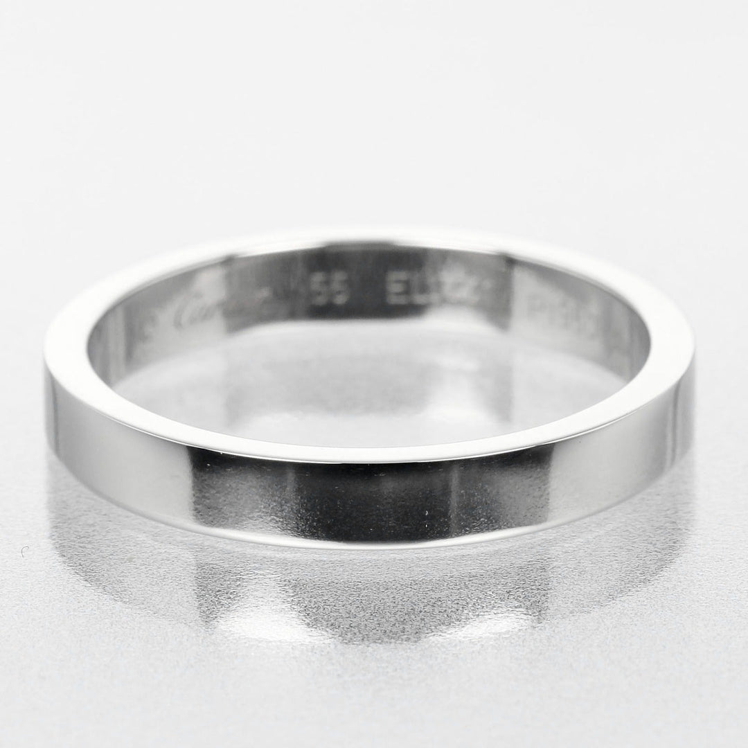 CARTIER Ring Pt950Platinum Silver C Toe Cartier Engraved Women 55 Used Authentic