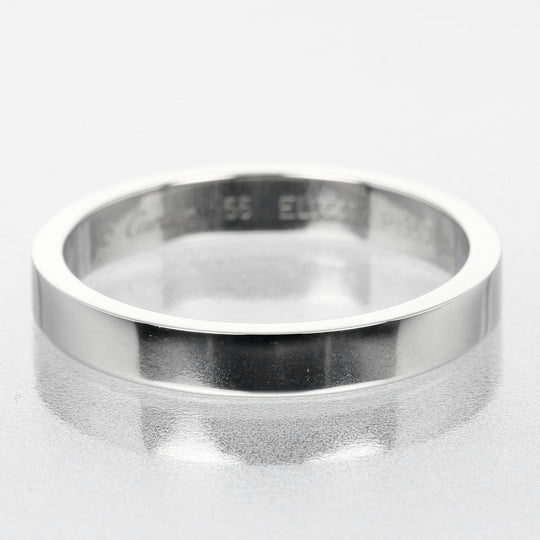 CARTIER Ring Pt950Platinum Silver C Toe Cartier Engraved Women 55 Used Authentic