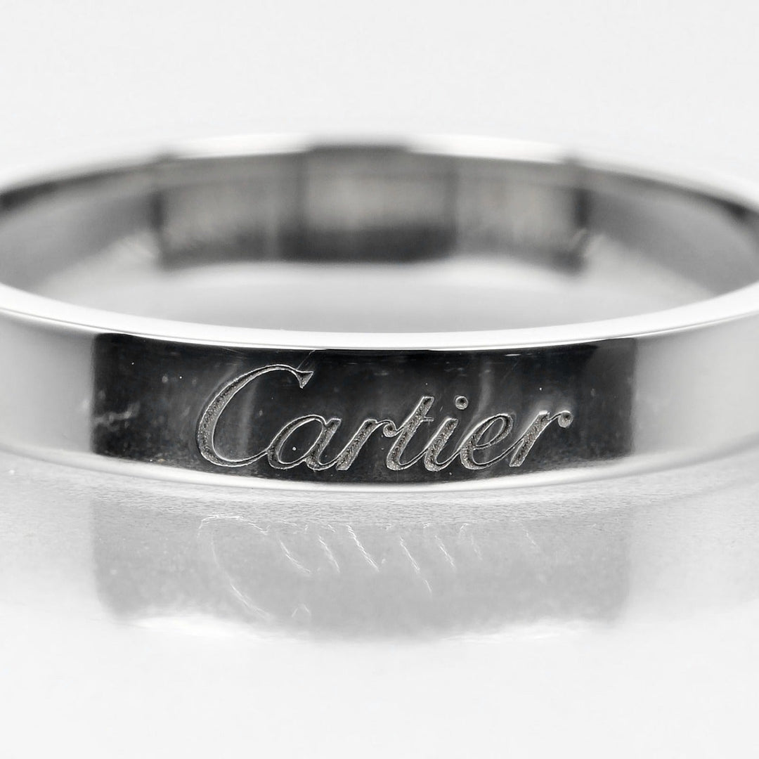 CARTIER Ring Pt950Platinum Silver C Toe Cartier Engraved Women 55 Used Authentic