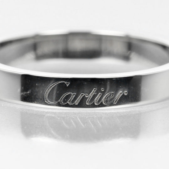 CARTIER Ring Pt950Platinum Silver C Toe Cartier Engraved Women 55 Used Authentic