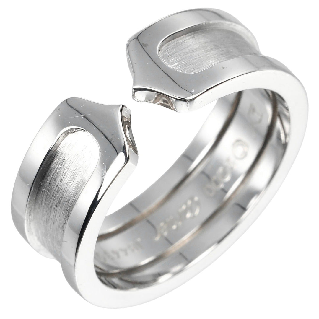 CARTIER Ring K18 white gold Silver 2C Women 50 Used Authentic