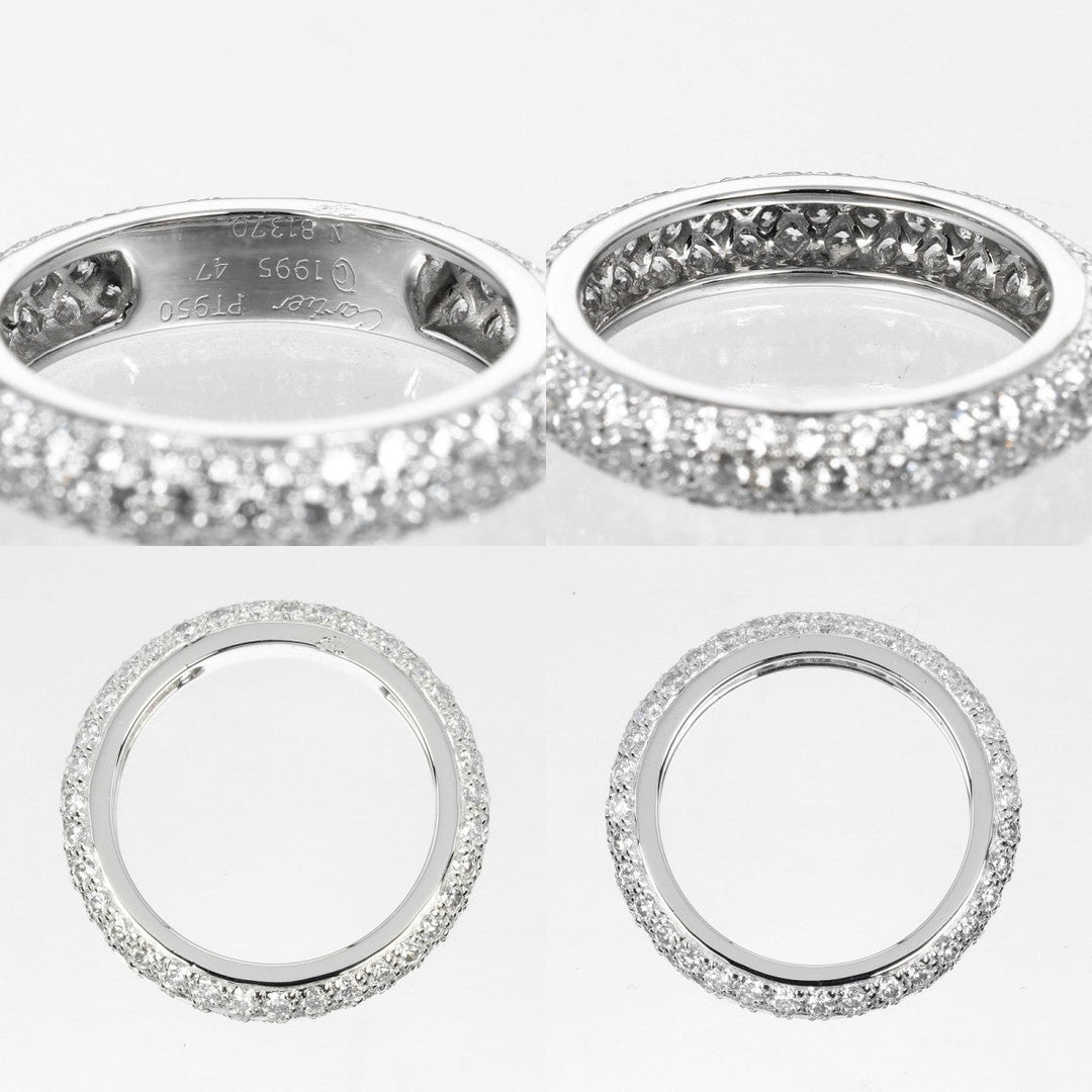 CARTIER Ring Pt950Platinum, full pave diamonds Silver Mimister Women 47 Used Authentic