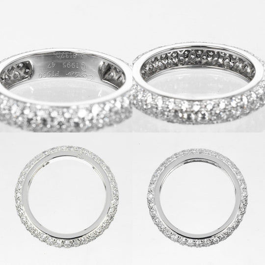 CARTIER Ring Pt950Platinum, full pave diamonds Silver Mimister Women 47 Used Authentic