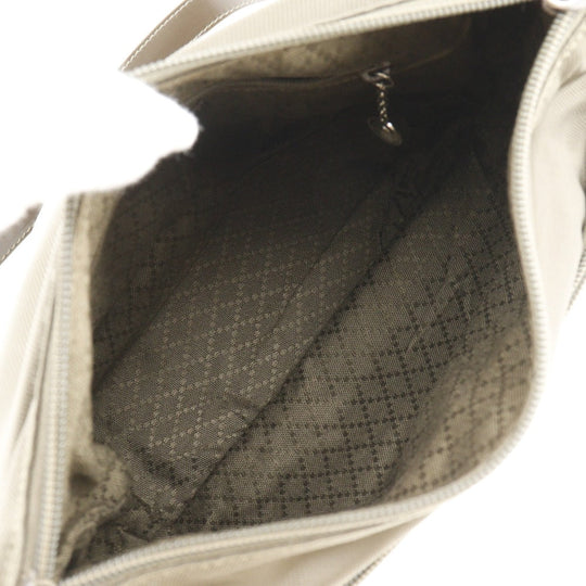 GUCCI Shoulder Bag 000.2404.0509 Nylon canvas khaki 2WAY Bamboo one belt Women Used Authentic