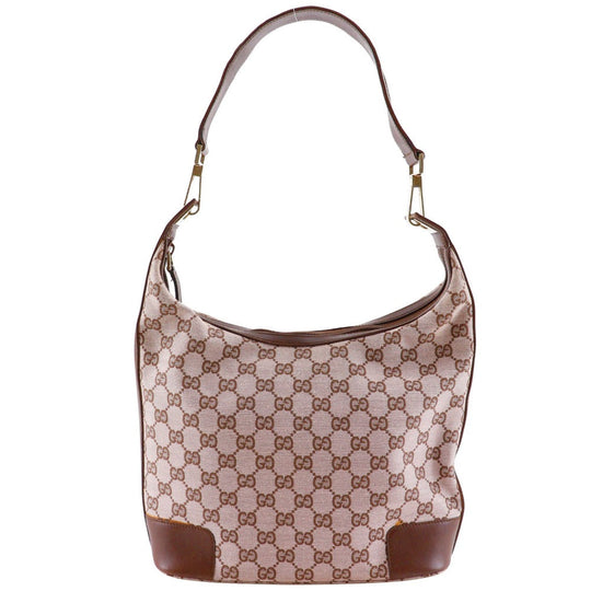 GUCCI Shoulder Bag 001.4204 GG canvas, leather Brown one belt Women Used Authentic