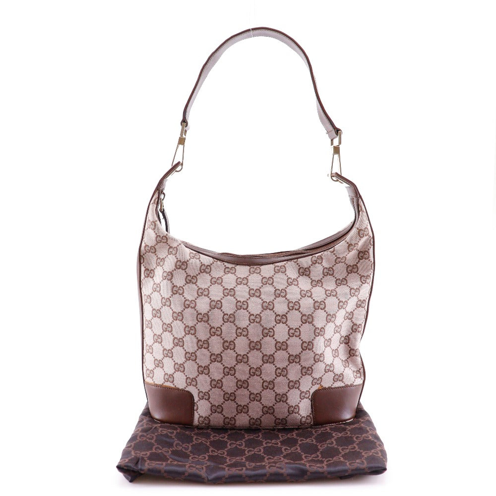GUCCI Shoulder Bag 001.4204 GG canvas, leather Brown one belt Women Used Authentic