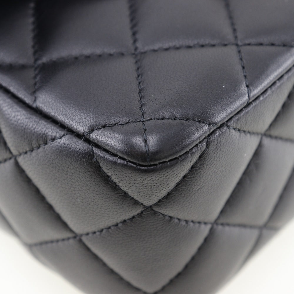 CHANEL Shoulder Bag Calfskin black COCO Mark charm ChainShoulder Matrasse Women Used Authentic