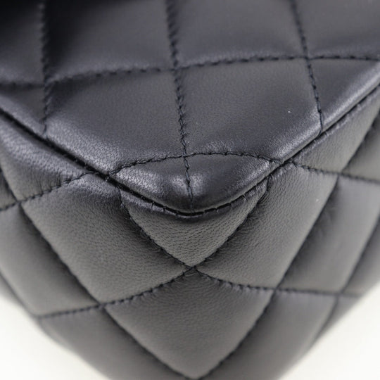 CHANEL Shoulder Bag Calfskin black COCO Mark charm ChainShoulder Matrasse Women Used Authentic